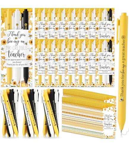 30 Pcs Bee Theme Pens - Motivational Ballpoint Pens For Gifts & Appreciation