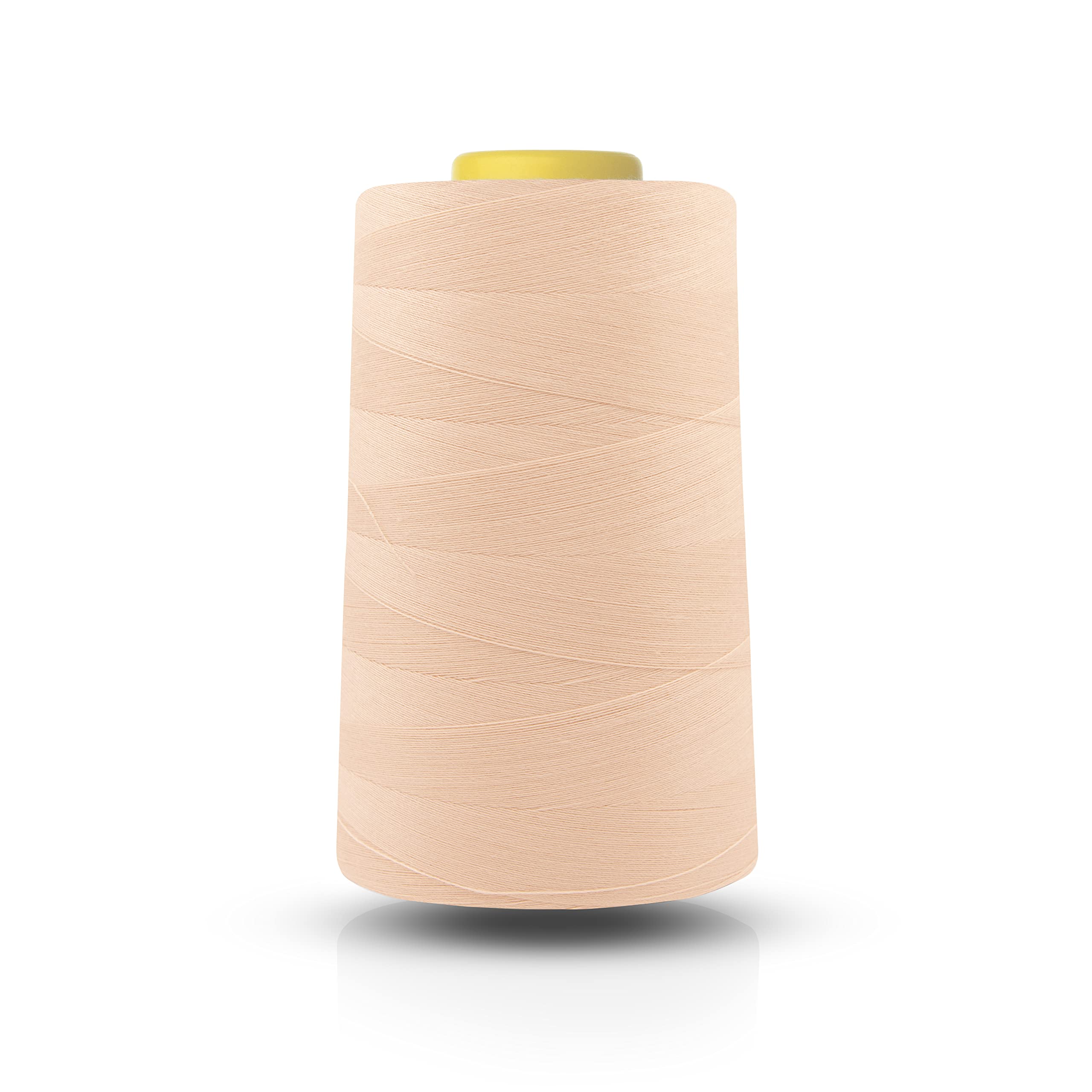 Realm Single Overlocking Sewing Machine Polyester Thread 5000 Yards Cones White Black Natural Navy Red (Peach)