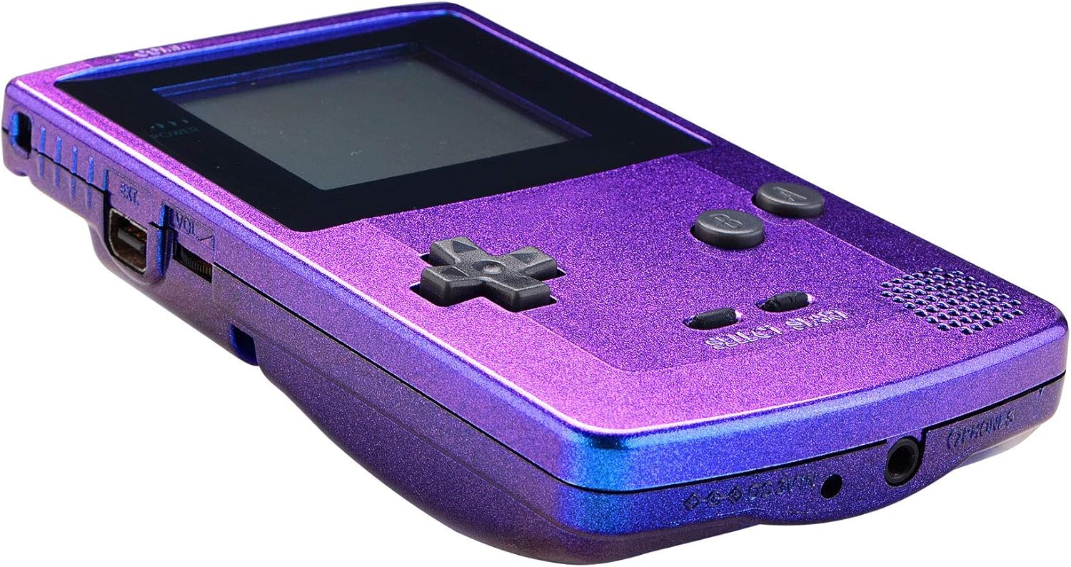 eXtremeRate Chameleon Purple Blue GBC Replacement Full Housing Shell Cover w/Buttons Screws Screwdriver Tools Set for Gameboy Color - Handheld Game Console NOT Included: Computers & Accessories