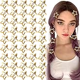 Joez Wonderful 45 Pcs Star Hair Clips, 1.18"/3cm Metal Snap Hair Clips, Cute Star Clips Hair Barrettes, Non-Slip Fashion Hair Accessories for Women (Gold)