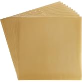 (10) 12" x 12" Sheets - Oracal 651 Gold Adhesive Craft Vinyl for Cricut, Silhouette, Cameo, Craft Cutters, Printers, and Decals - Gloss Finish - Outdoor and Permanent