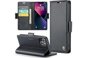 Rerzoiro for iPhone 14 Plus Case, Premium PU Leather Wallet Case Flip Cover with [RFID Blocking][Card Holder][Stand Function] Shockproof Protective for iPhone 14 Plus 6.7", Black
