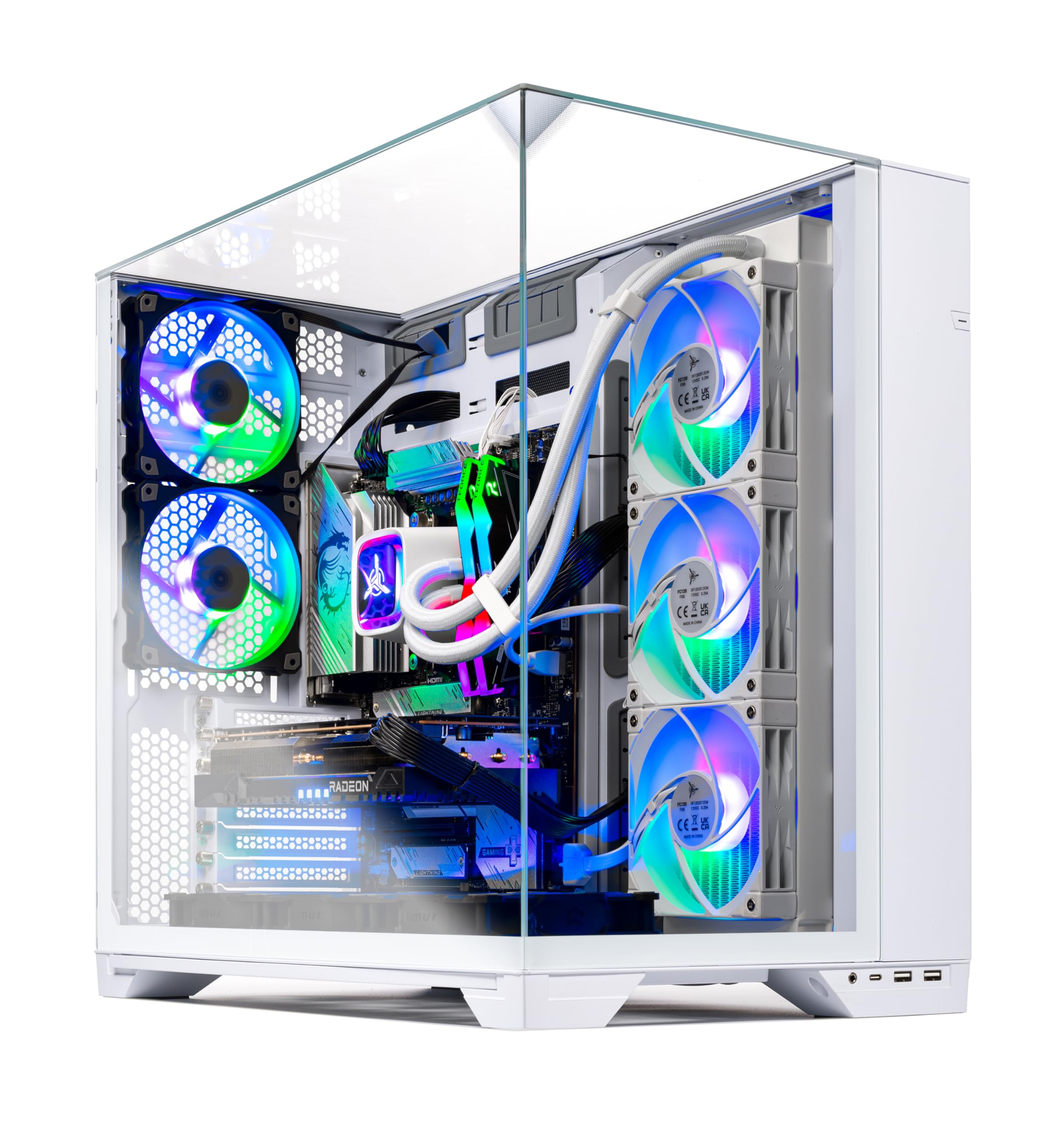 Skytech Gaming O11 Vision Desktop PC, Ryzen 7 9800X3D 4.7 GHz (5.2 GHz), AMD RX 9070XT 16GB, 2TB Gen4 NVMe SSD, 32GB DDR5 RAM 6000 RGB, 850W Gold ATX 3 PSU, 360mm ARGB AIO, Wi-Fi, Win 11