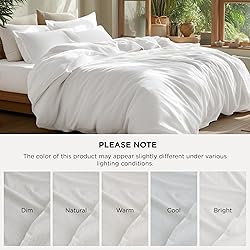 Bedsure 100% Washed Cotton Duvet Cover Oversized