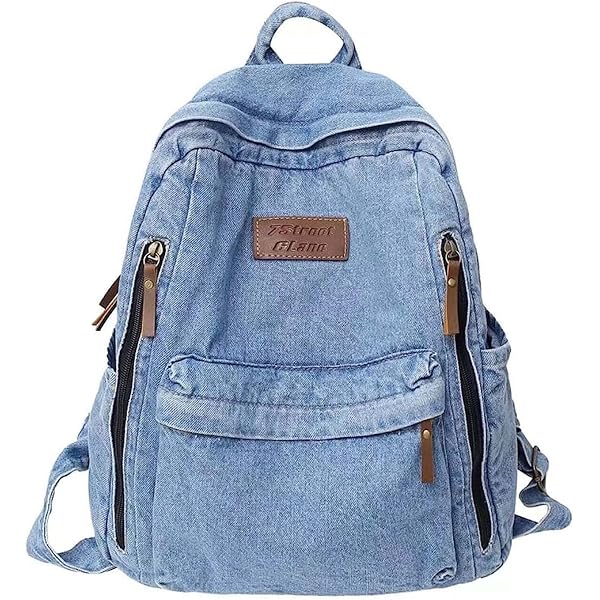 Amazon.com: Denim Small Backpack Purse for women Y2k Mini  display picture 3