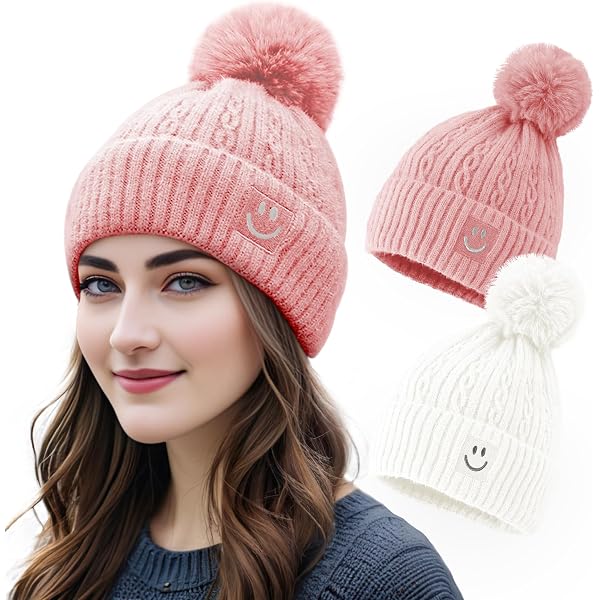 J.CREW Beanie Hat in Smoky Wisteria New With Tag $40 NWT J. Crew Ribbed Beanie with Faux Fur Pom Pom LILAC  main image 4