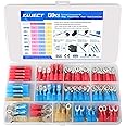 Kuject 130PCS Heat Shrink Wire Connectors Kit, Electrical Waterproof Crimp Butt Terminals, Insulated Spade Connectors for Aut