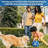 HETOO Interactive Dog Football Toy with Webbing 8 Inch Blue Gray view 2