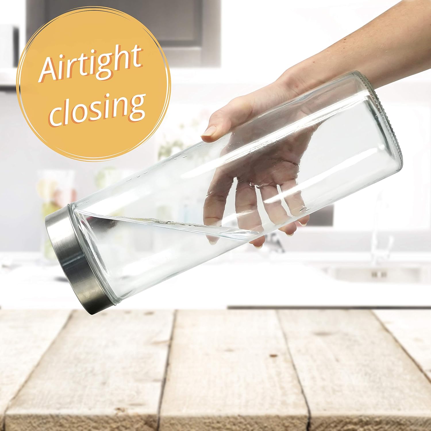 Luxury & Grace Pack 4 Botes de Cristal, 1,77 L (31x10 cm), con ...