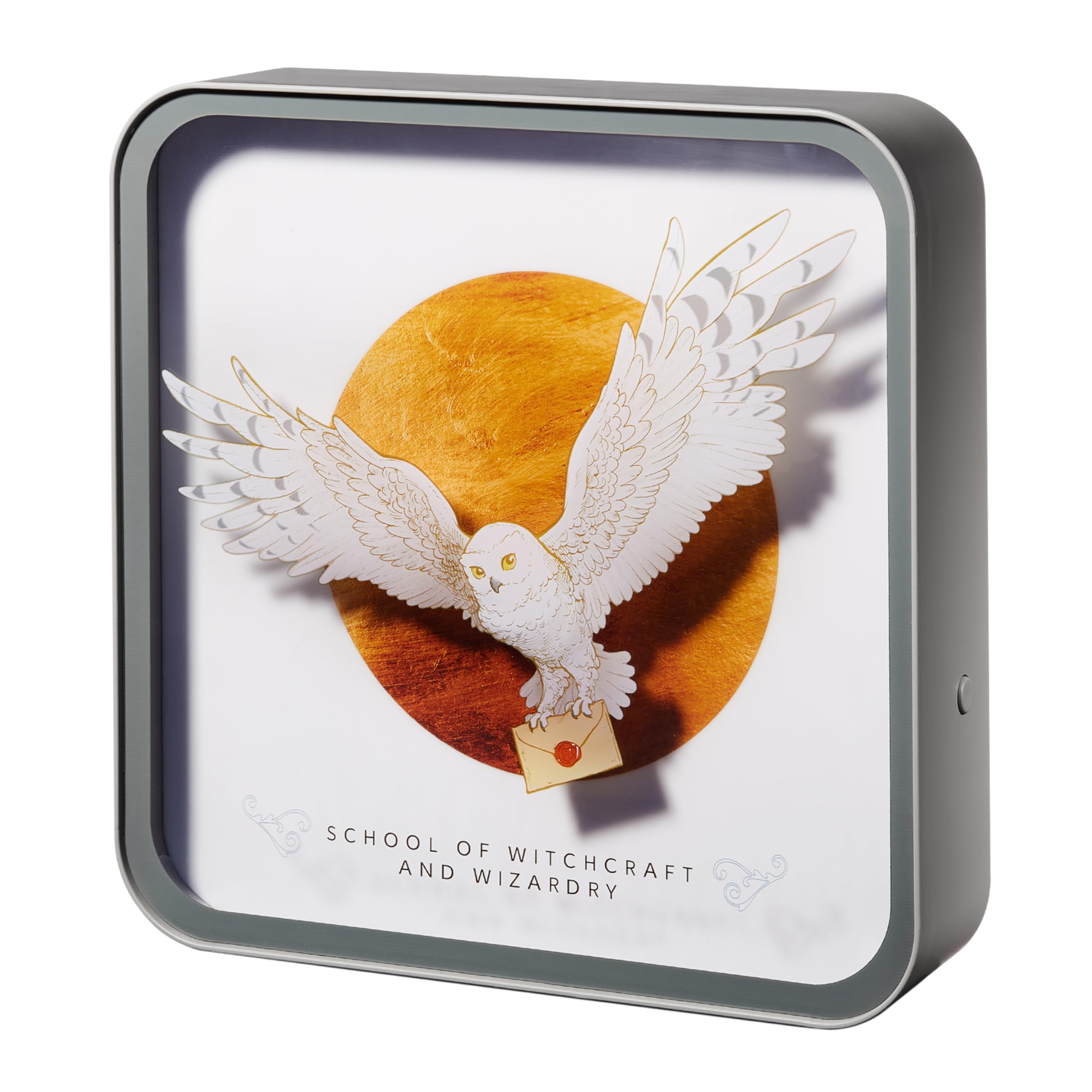 Numskull Official Hedwig Acrylic Logo Desk Lamp Wall Light for Bedroom, Office, Home, Study, Work - Official Harry Potter Merchandise