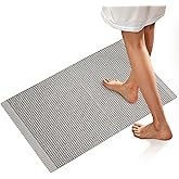 ONSEN Terry Cotton Waffle Bath Mat – Washable Bathroom Rug, Bathroom Accessories, Shower Rug – Highly Absorbent, Quick-Dry, Extra Soft & Durable, Stylish Spa Quality, Easy Care - Grey Fog, 20x30 in