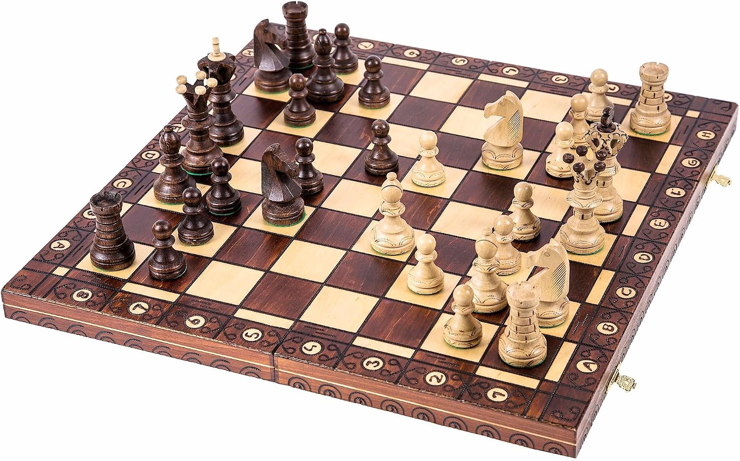 SQUARE - Wooden Chess Set - AMBASADOR LUX - 52 x 52 cm - Chessboard & Chess Pieces - Image 3