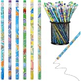 DIYASY 48 Pcs Cute Dinosaur Pencils, Dinosaur Pencils Bulk with Erasers Assorted Colorful Fall wooden Pencil Set for Goodies Gift Prize Supplies