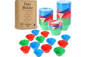 36 Pcs Puto Molder Filipino (2.2" x 1") - Kutsinta Molder for Baking - Puto Mold Cups for Steamer - Filipino Plastic Molds fo