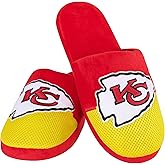 FOCO Men's NFL Team Logo Staycation Plush House Shoes Slide Slippers