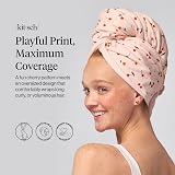 Kitsch XL Microfiber Hair Towel Wrap Cherry Print 40x24 Inches view 2
