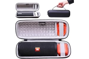 LTGEM Case for JBL Flip 4 / Sonos Roam Waterproof Portable Speaker. Fits USB Cable and Charger