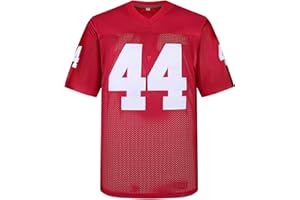 kioken Forrest Gump Jerseys, #44 Stitched Movie Football Jersey Red for Men S-XXXL