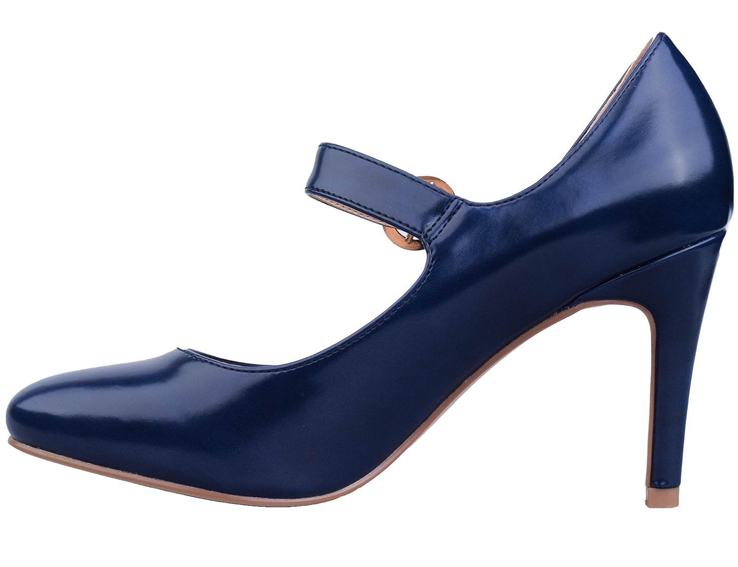 Greatonu Womens Shoes Mid Heel Mary Jane Ankle Strap Dress Pumps Pumps