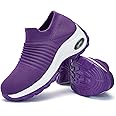 Women's Walking Shoes Sock Sneakers - Mesh Slip On Air Cushion Lady Girls Modern Jazz Dance Easy Shoes Platform Loafers
