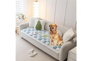 AMTARP Dog Couch Cover Protector, Dog Couch Coves for Sofa, Couch Cushion for Dogs Washable, Pet Mat Bed Couch Covers for Large Dogs (27.5 x 70.86 inch, Lake Blue)