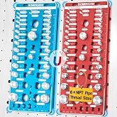 88 Thread Checker with 6 NPT Pipe Thread, Nut and Bolt Thread Checker | 30 Standard &amp; 30 Metric &amp; 22 Drill Bit Gauge with Magnetic Base &amp; Wall-Mountable Bolt Size Finder Tool