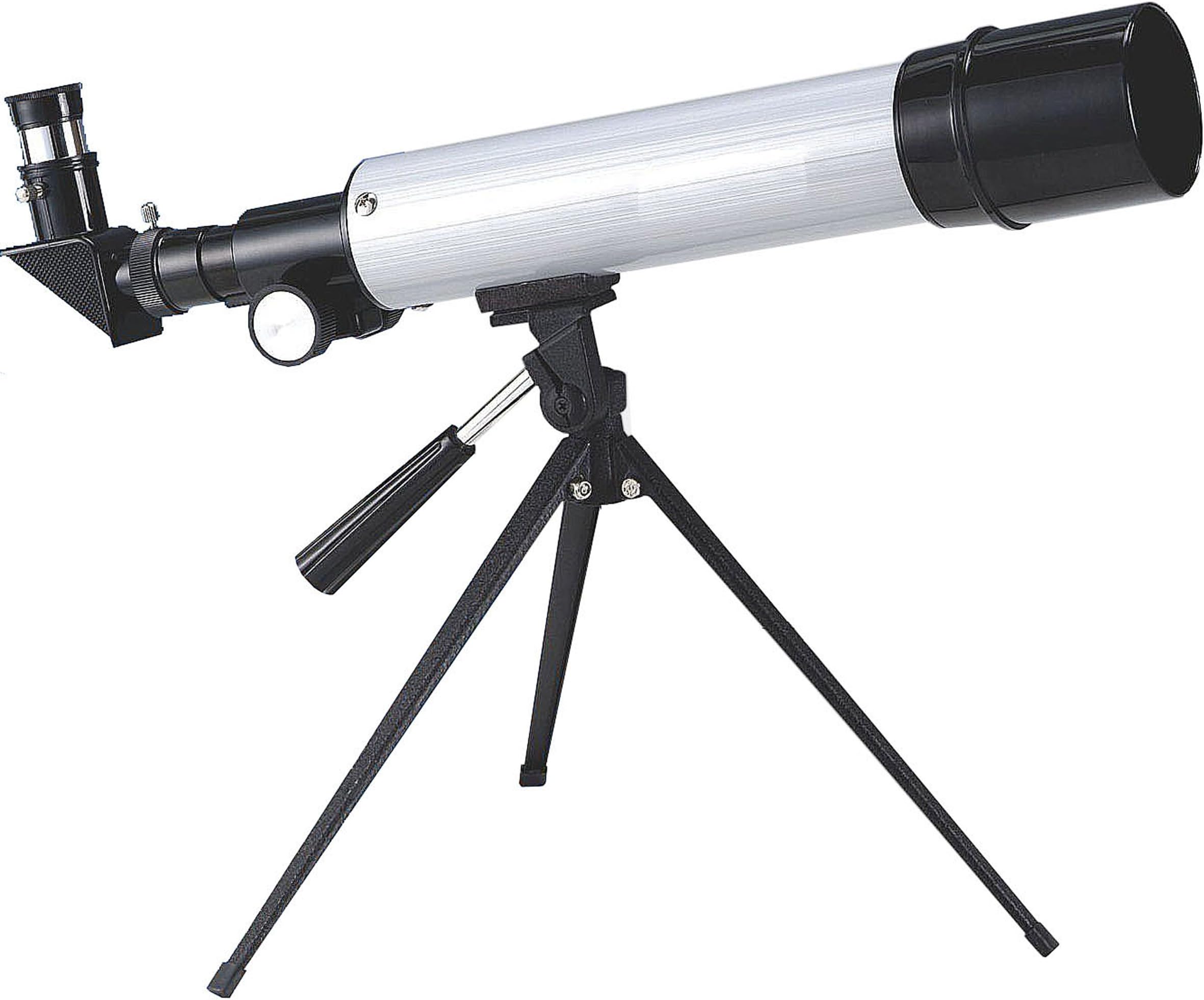 Tycho Optics Power Table-Top Refractor Telescope with 50mm Objective Lens x 450mm Focal Length Gray and Black