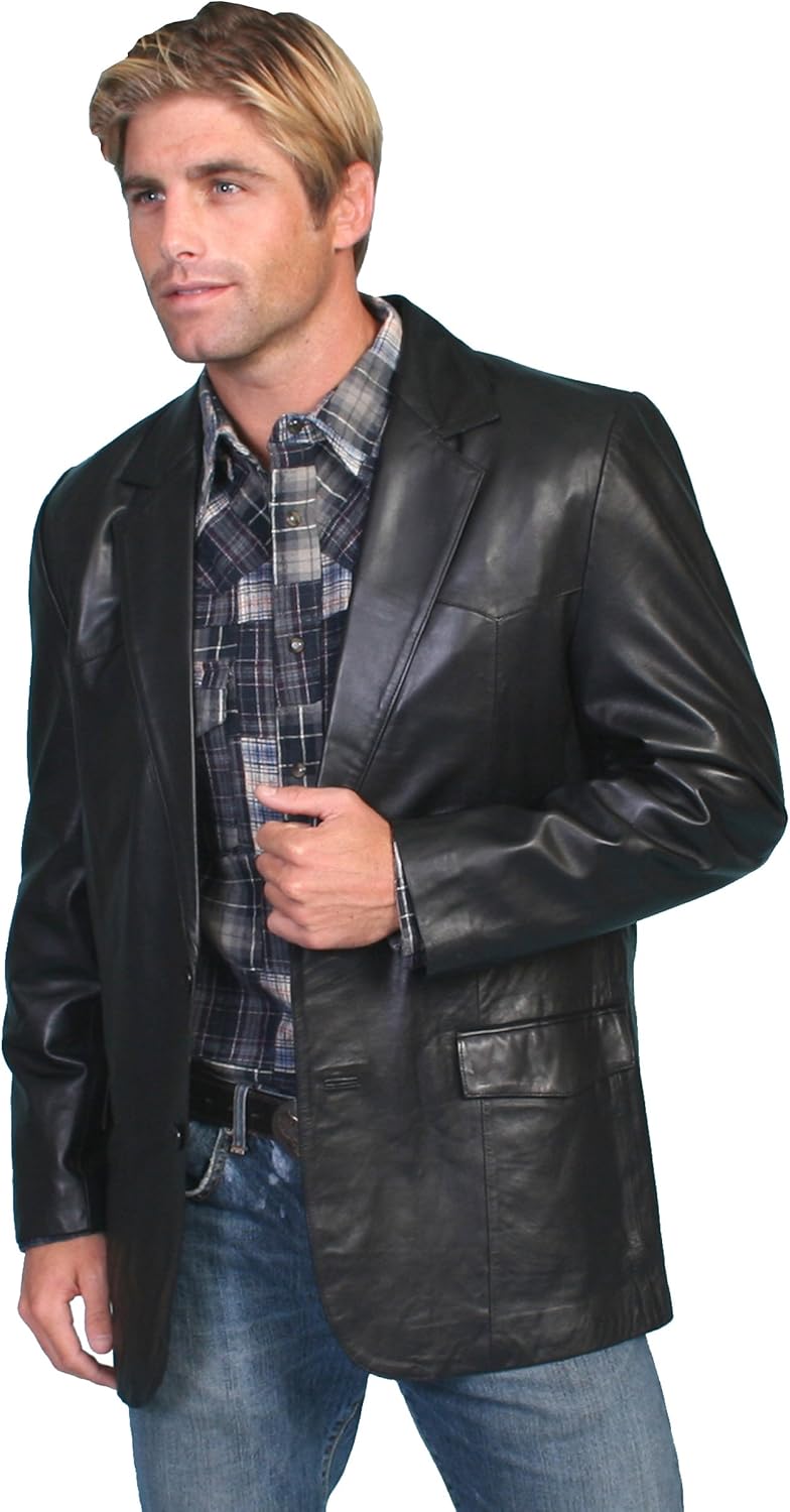 Scully Men's Lamb Leather Blazer Regular - 501-189 at  Men’s Clothing store