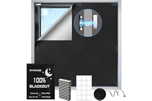 100% Magnetic Blackout Blinds 300 x 148 cm, Portable Black Out Shades Blackout Curtains for Bedroom, Media Room, Nursary, RV,