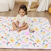 Baby Play Mat, 50" x 50" Playpen Mat, Extra Large Foldable Padded Baby Play Mats for Floor, Machine Washable Mat for Babies 6-12 Months
