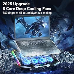 ICE COOREL Gaming Laptop Cooling Pad with 8 Cooling