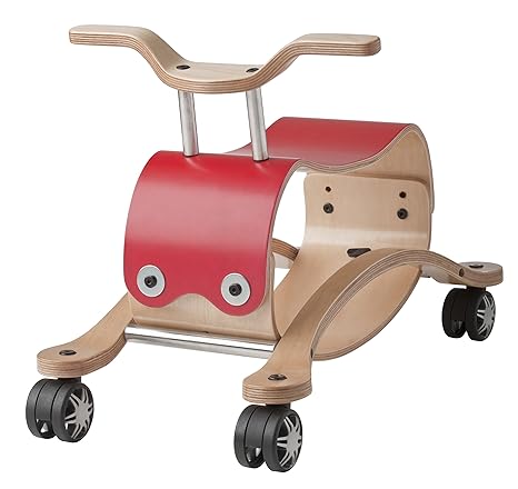 Wishbone 5000 - Schaukeltier und Rutschmobil, Flip 2 in 1, rot