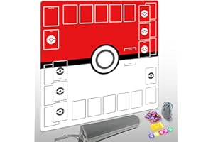 Extalas Playmat for Trading Card Game – 2-Player Trainer Mat with 31 Damage Counters and Professional Storage Bag