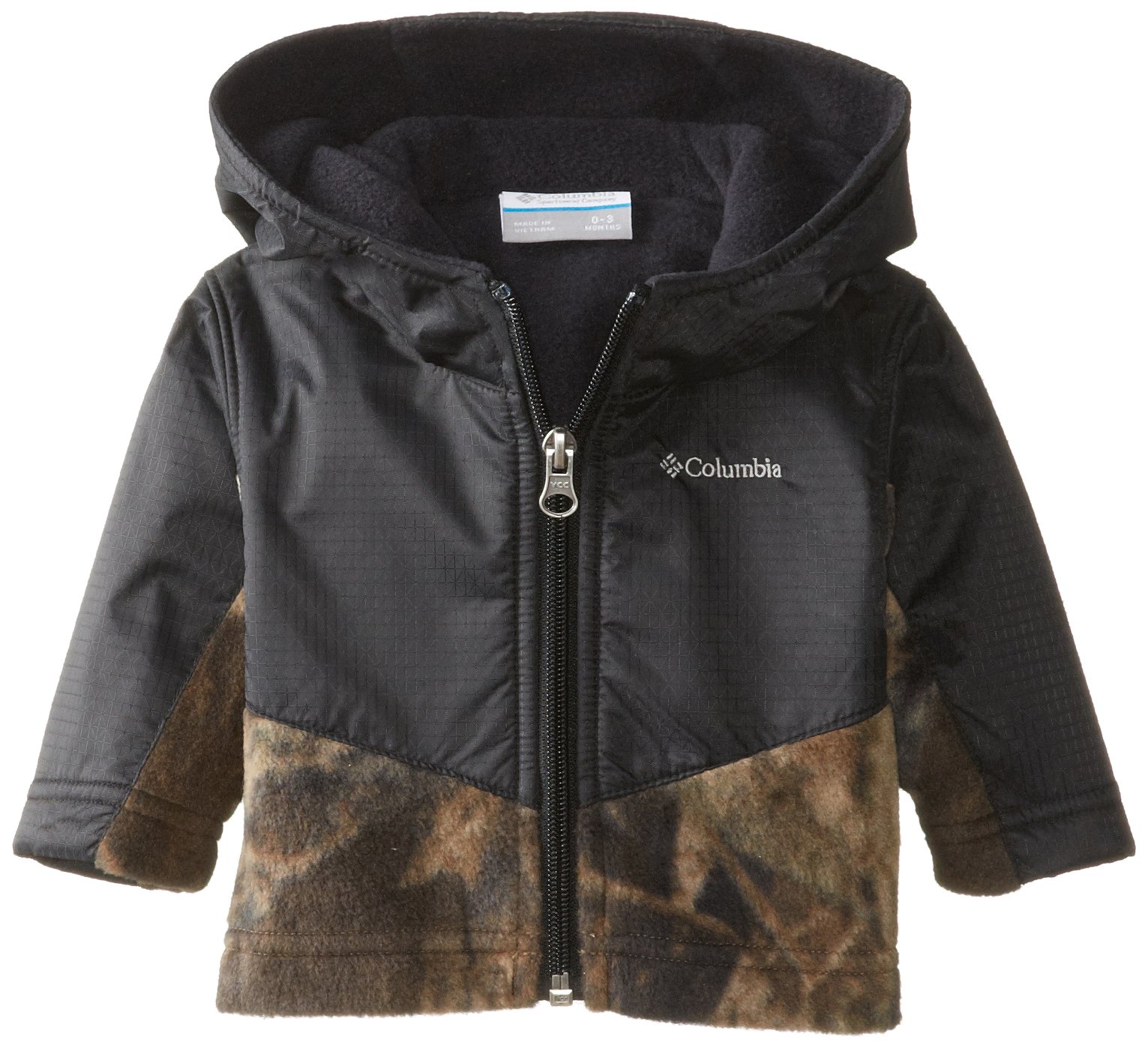 Columbia Baby Boys' Steens Mt Overlay Hoodie, Timberwolf/Black, 612