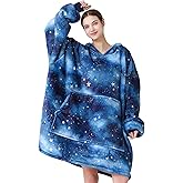 THREE POODLE Wearable Blanket Hoodie for Women, Oversized Sherpa Sweatshirt Blanket for Adults Men, Cozy Hooded Blankets, Gifts for Teen Girls Women Mom Sister