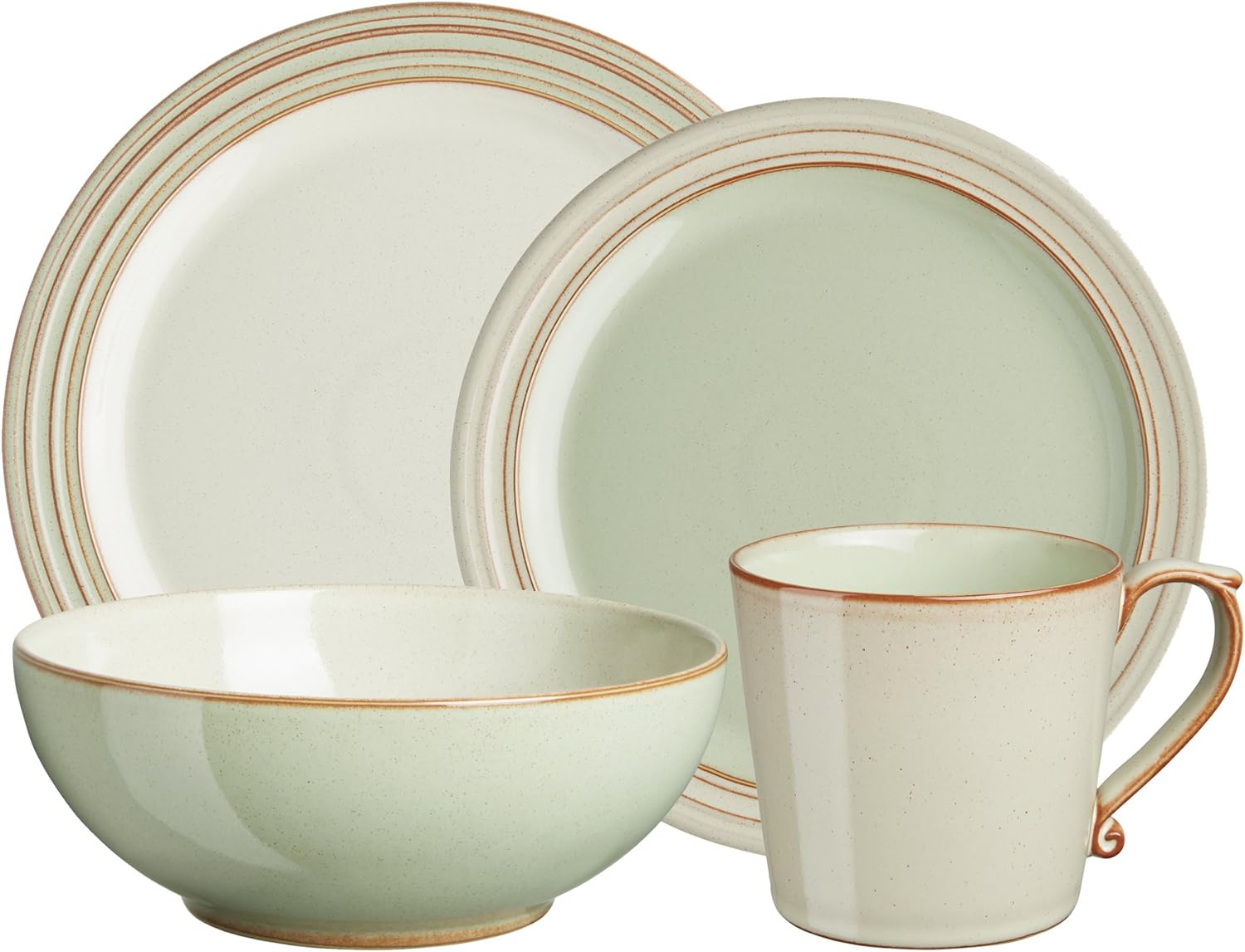 Denby USA Heritage 4 Piece Orchard Place setting Dinnerware Set, Multicolor