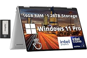 HP Envy x360 2-in-1 Laptop, 16" WUXGA Touch Display, Intel Ultra 7 155U, 16GB LPDDR5, 1.28TB Storage(1TB SSD+288GB Docking St