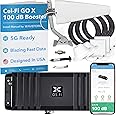 CEL-FI GO X G32 | Cell Phone Booster for Home | 4G, 5G, AT&T, Verizon & T-Mobile | Up to 15,000 Sq Ft Coverage | 100 dB Cell Phone Signal Booster | FCC Approved | 2 Antenna Kit