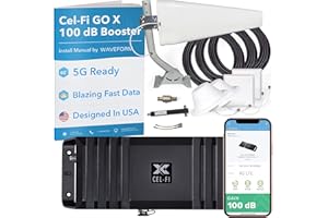 NEXTIVITY CEL-FI GO X G32 | Cell Phone Booster for Home | 4G, 5G, AT&T, Verizon & T-Mobile | Up to 15,000 Sq Ft Coverage | 100 dB Cell Phone Signal Booster | FCC Approved | 2 Antenna Kit