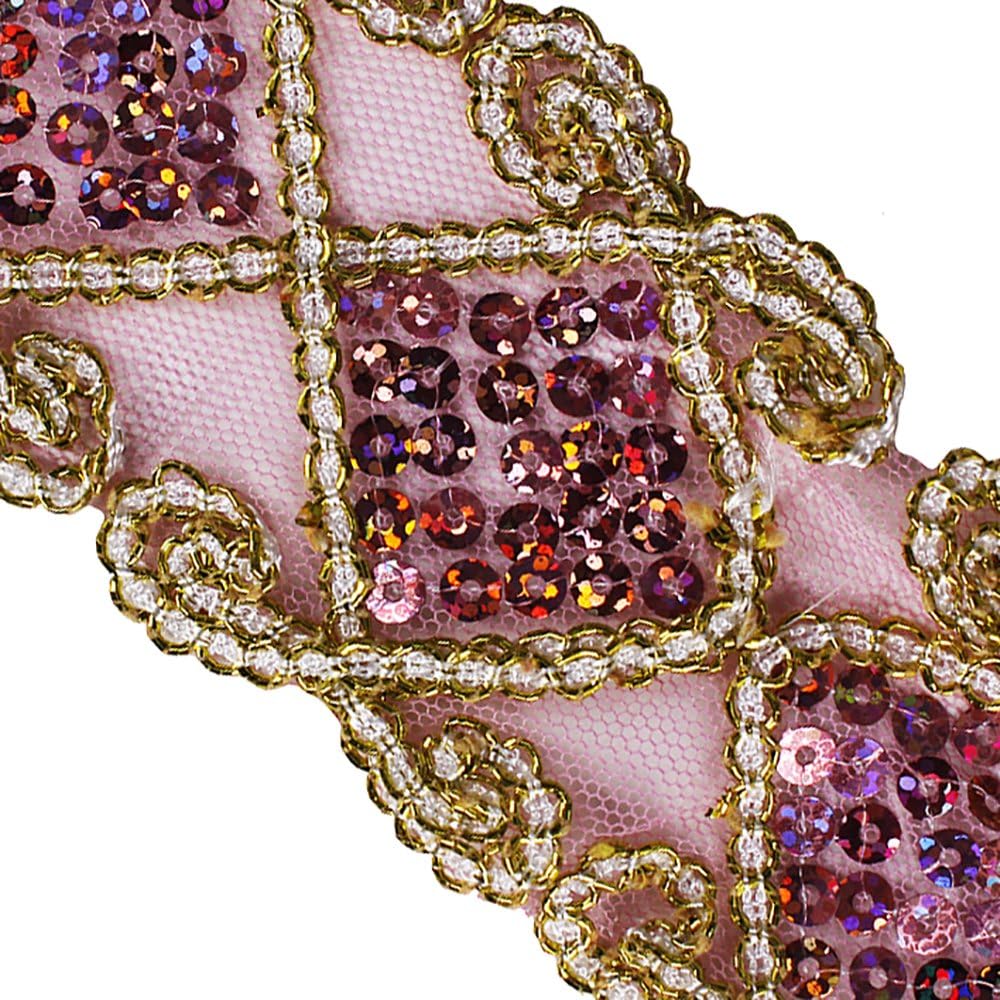 5yards Sequin Lace Ribbon Trim Band Repair Fabric Trimming for Bridal Wedding Clothes Decorated DIY Sewing Accessories T2615