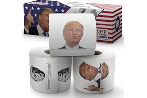 Gagster Donald Trump Toilet Paper Roll - 3 Ply Funny Novelty Gag, 200 Sheets Per Roll, Prank Gift for Adults, Presidential Pack (2 rolls with trump images, 1 roll with trumps funniest tweets) 3-pack