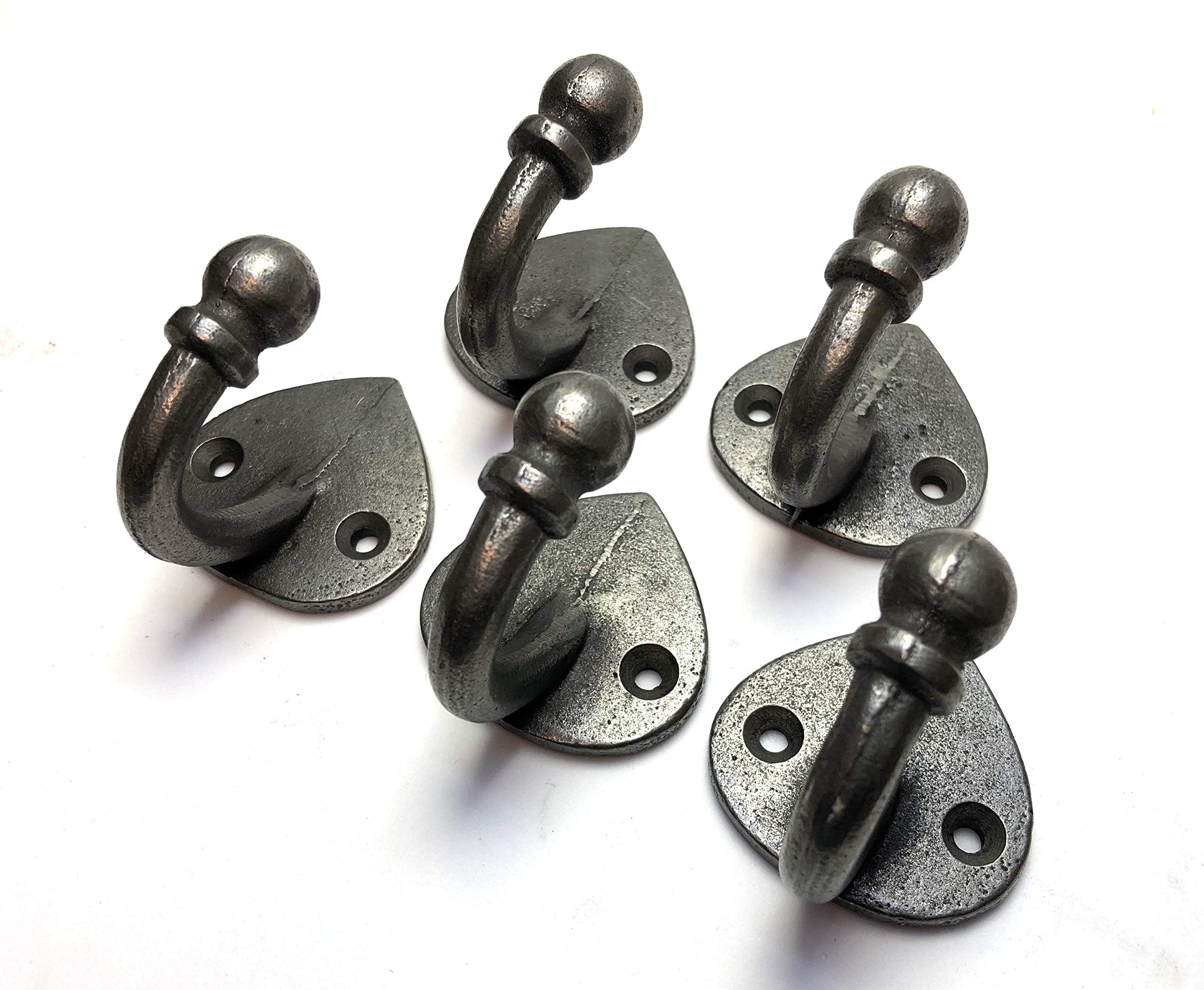 Antique Cast Iron Robe Hook - Pack of 5-2 Hole 2" / 50mm