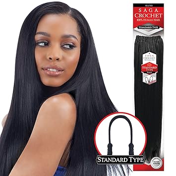 Amazon Com Saga Human Hair Crochet Braids Standard Type Yaky 10