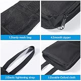 URAQT Car Seat Side Storage Bag 3 Pockets Mesh Holder 42x14cm Universal view 6