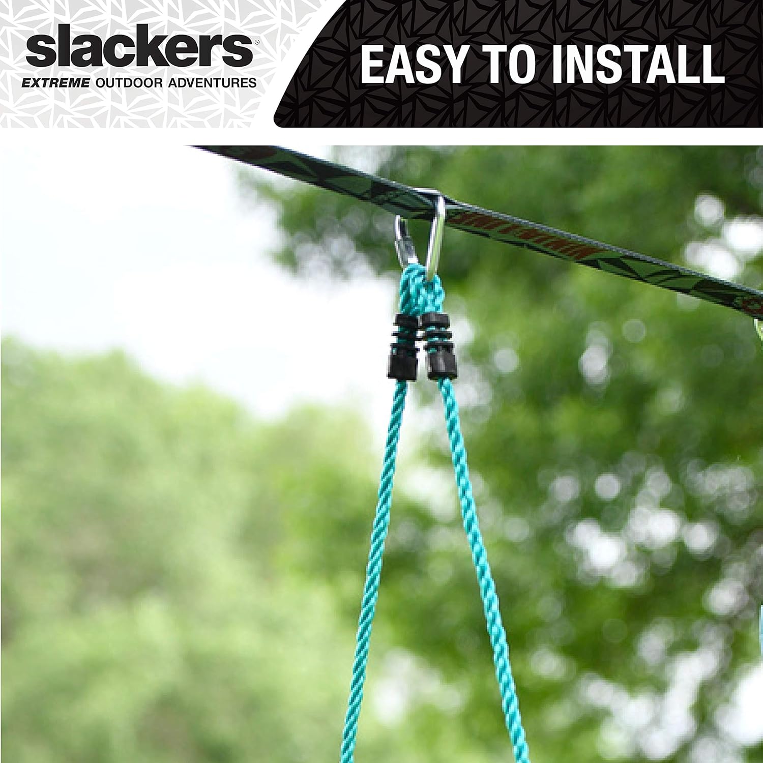 Slackers 8 ft Rope Ladder - Best Outdoor Ninja Warrior Training Equipment For Kids - A Great Addition To Your Backyard Ninjaline Obstacle Course - Rated Ages 5+: Toys & Games