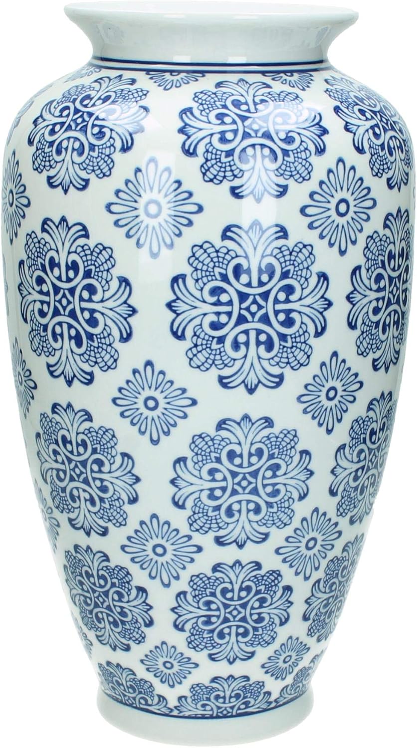 Amazon.de Vase Keramik Blau 18x18x36cm