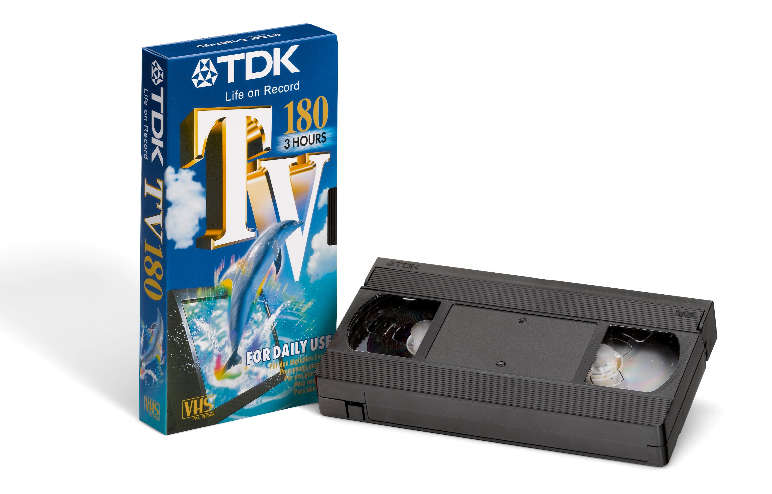 TDK TV 180 VHS Video Tape (5 Pack) Everyday 8PB 192PP