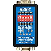 RS232 Breakout Tester LED Monitor, DB9 Male to Female Breakout Module