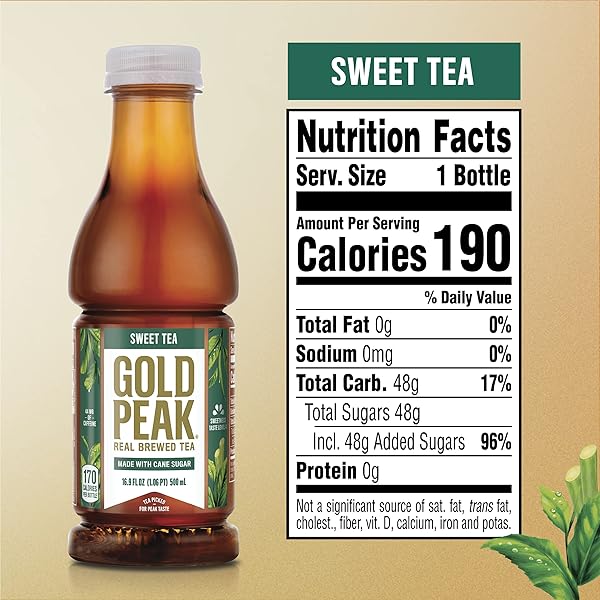 GOLD PEAK TEA, SWEET TEA, 16.9 FL OZ, 6 PACK