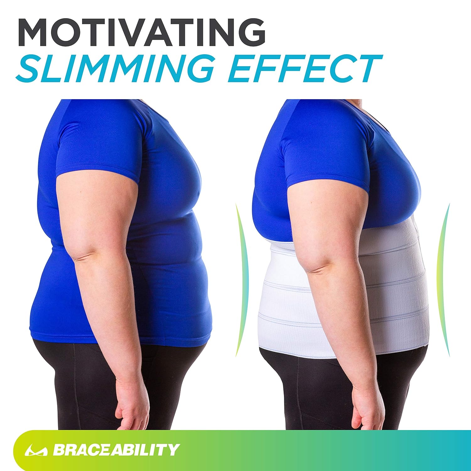 BraceAbility 2XL Plus Size Bariatric Abdominal Stomach Binder | Obesity Girdle Belt for Big Men & Women with a Large Belly, Post Surgery Tummy & Waist Compression Wrap: Health & Personal Care